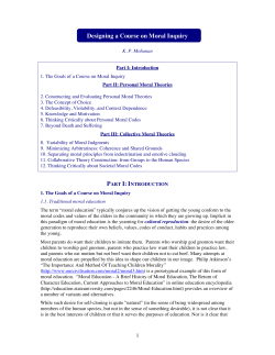 Teaching Moral Inquiry