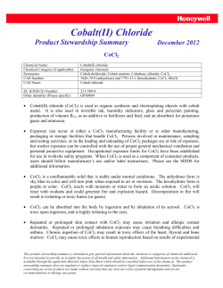 Product Stewardship Summary