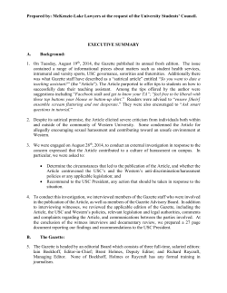 McKenzie-Lake Report