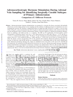 Adrenocorticotropic Hormone Stimulation During Adrenal Vein