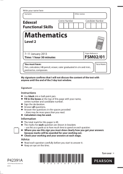 Question paper - Level 2 - Maths