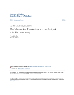 The Newtonian Revolution as a revolution in scientific reasoning