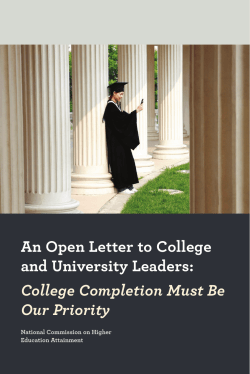 An Open Letter to College and University Leaders
