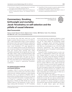 Jacob Yerushalmy on self-selection and the