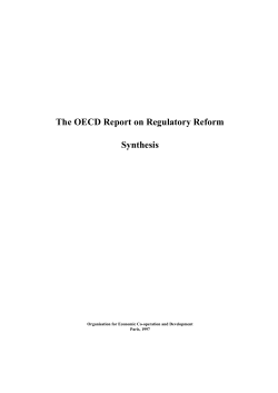 The OECD Report on Regulatory Reform Synthesis