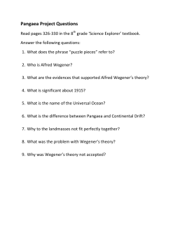 Pangaea Project Questions