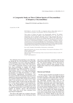 A cytogenetic study on three chilean species of