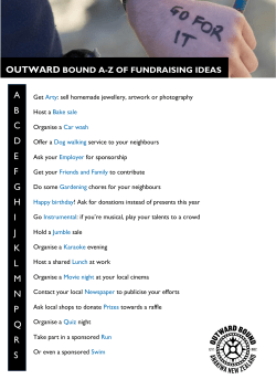 our A-Z of fundraising ideas