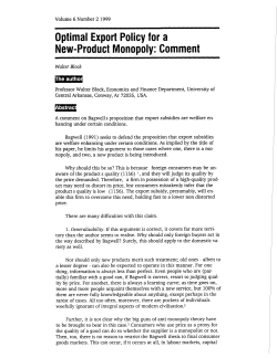 New-Product Monopoly: Comment