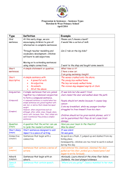 Sentence types - Howden-le