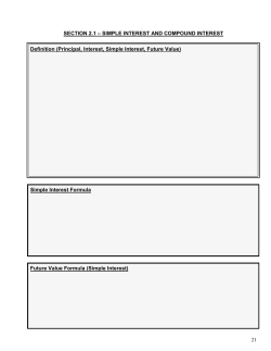 21 SECTION 2.1 ) SIMPLE INTEREST AND COMPOUND