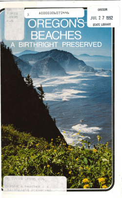 Oregon`s beaches : a birthright preserved