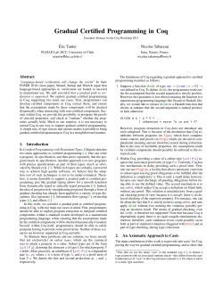Gradual Certified Programming in Coq