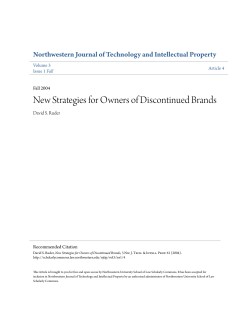 New Strategies for Owners of Discontinued Brands