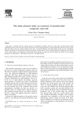 The finite-element study on extrusion of powder/solid composite clad