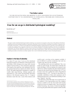 How far can we go in distributed hydrological modelling?