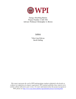 Energy Absorbing Barrier Project Number: CAB 1502 Advisor