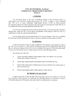 The CID Act provides that revenues may be derived from a CID