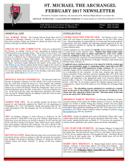 February 2017 - St. Michael the Archangel High School