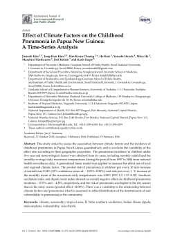 Effect of Climate Factors on the Childhood Pneumonia in Papua