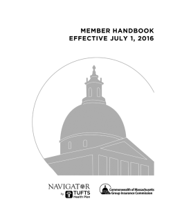 Member Handbook - Tufts Health Plan