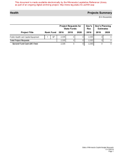 Health - Minnesota Legislature