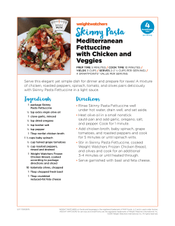 Skinny Pasta - Weight Watchers