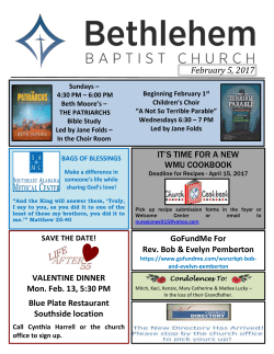 February 5, 2017 - Bethlehem Baptist Church