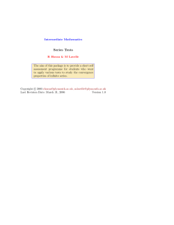 Series Tests
