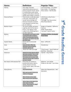 3rd Grade Genres