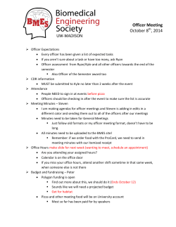 Officer Meeting October 8 , 2014