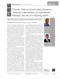 Chronic total occlusion percutaneous coronary intervention as