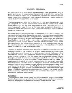 CHAPTER 8 ECONOMICS Economics is the study of the supply and