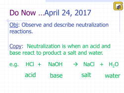 Acids and Bases