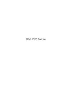 8 Math STAAR Readiness