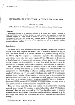approximate counting: a detailed analysis