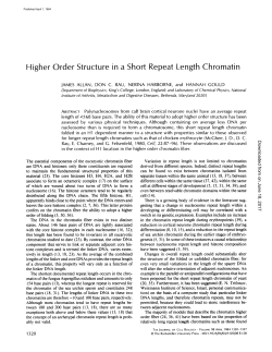 Higher Order Structure in a Short Repeat Length Chromatin