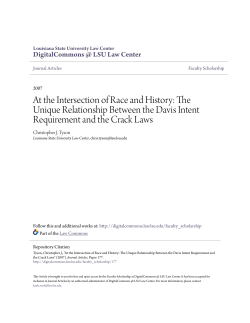 At the Intersection of Race and History: The Unique Relationship