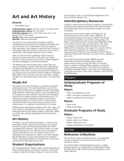 Art and Art History - The University of Iowa 2016