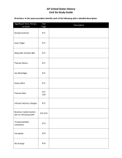 AP United States History Unit Six Study Guide