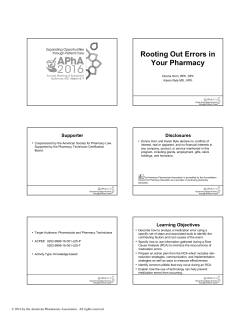 Rooting Out Errors in Your Pharmacy