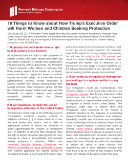 10 Things to Know about How Trump`s Executive Order will Harm