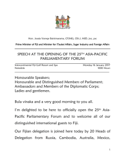 SPEECH AT THE OPENING OF THE 25TH ASIA