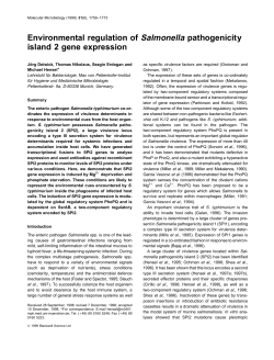 Environmental regulation of Salmonella pathogenicity island 2 gene