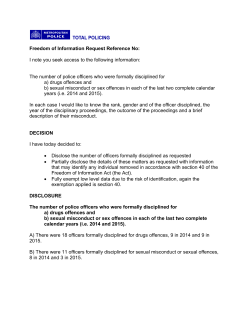 Information Rights Unit - Police who were formally