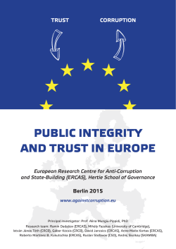 public integrity and trust in europe