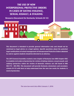 the use of new interpersonal protective orders in cases of dating