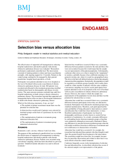 Selection bias versus allocation bias