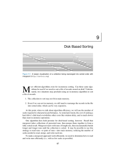 Disk Based Sorting