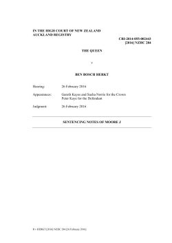 Ben Bosch Herkt Sentencing Notes
